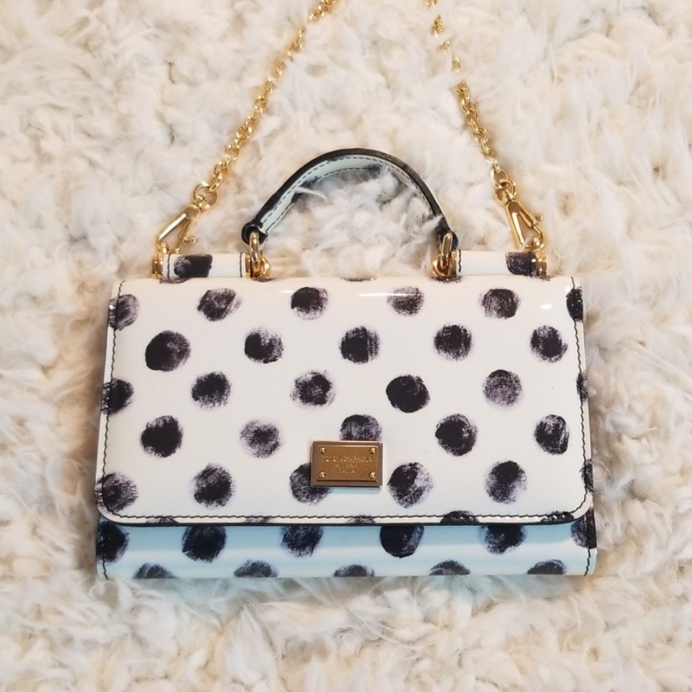 Dolce & Gabbana Miss Sicily Patent Leather Dot WOC